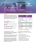 Picture of US Academic Embryology Program Brochure 4PP